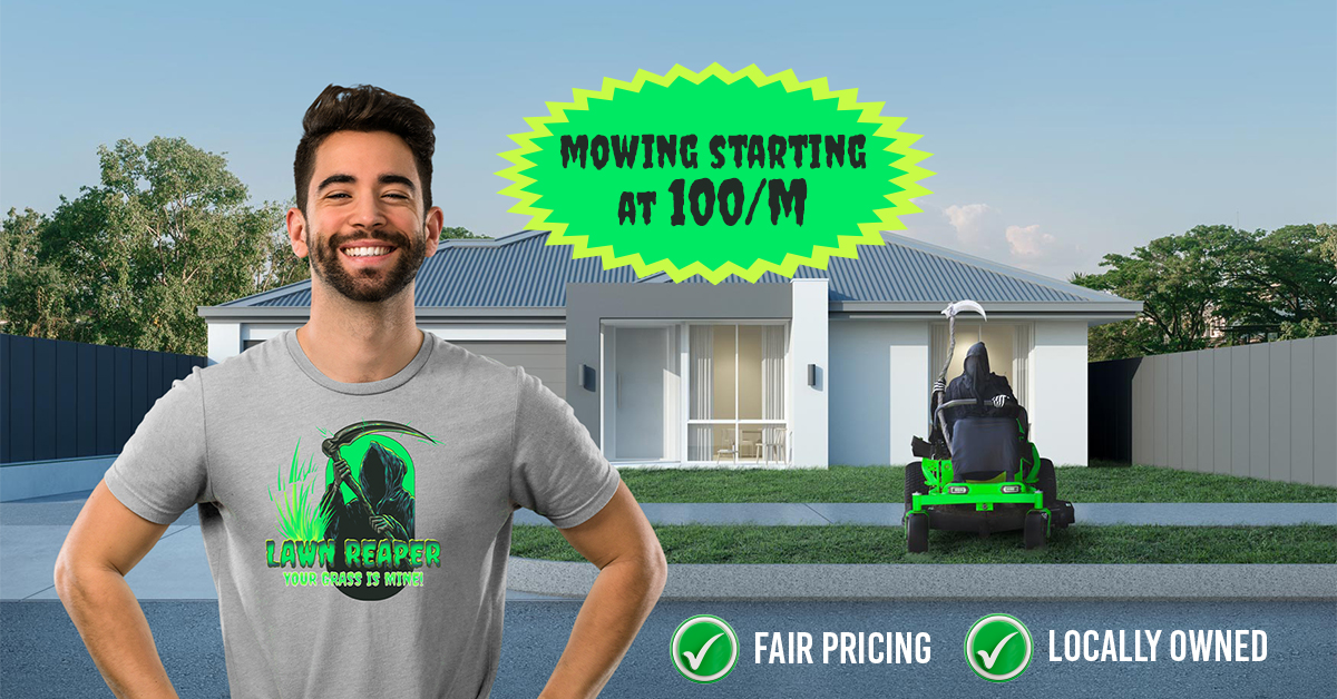 Lawn Reaper has plans starting at 100/M for mowing and upkeep services.